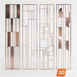 Folding screen Skp Files 